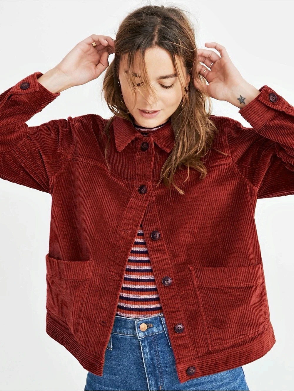 Madewell Corduroy Trucker Jacket Size L NTW